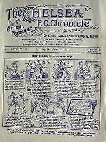 programme cover for Chelsea v Blackburn Rovers, 14th Feb 1931