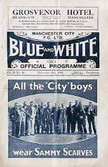 programme cover for Manchester City v Chelsea, 15th Dec 1934