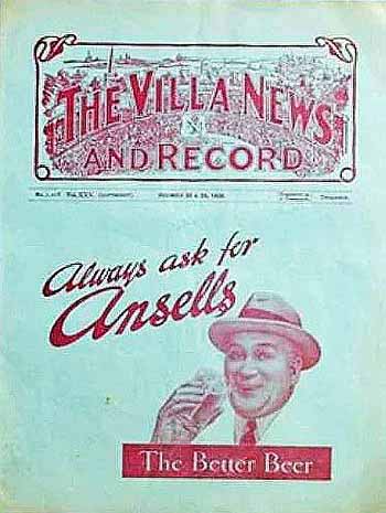 programme cover for Aston Villa v Chelsea, 26th Dec 1934
