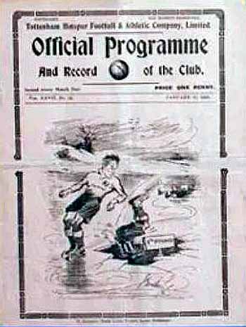 programme cover for Tottenham Hotspur v Chelsea, 30th Jan 1935