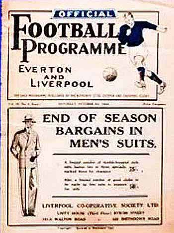 programme cover for Liverpool v Chelsea, 20th Apr 1935