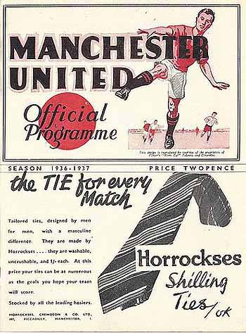 programme cover for Manchester United v Chelsea, 24th Oct 1936