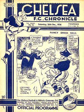 programme cover for Chelsea v Leeds United, 26th Dec 1936
