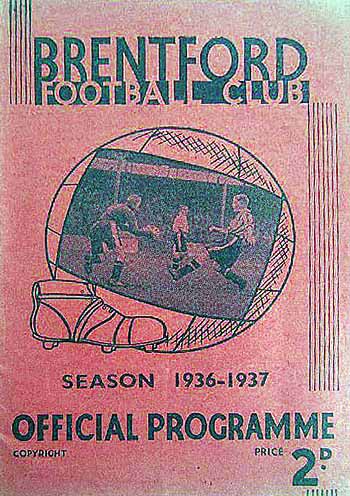 programme cover for Brentford v Chelsea, 17th Apr 1937