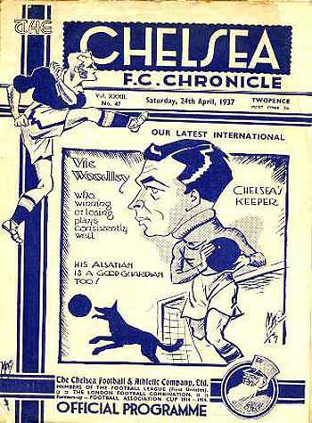 programme cover for Chelsea v Arsenal, 24th Apr 1937