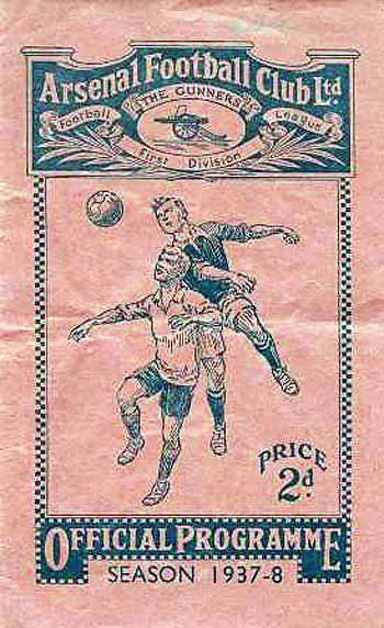 programme cover for Arsenal v Chelsea, 19th Feb 1938