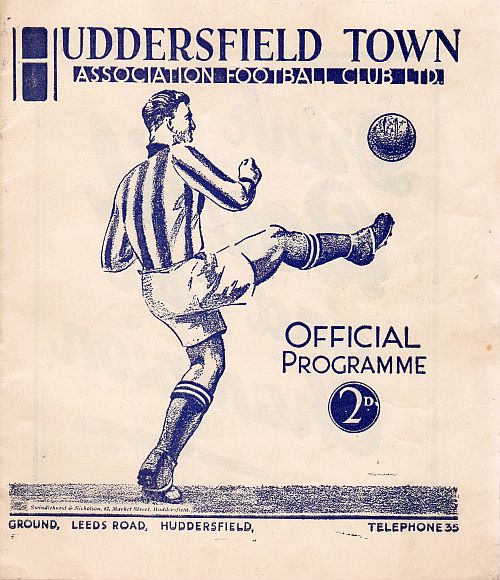 programme cover for Huddersfield Town v Chelsea, Saturday, 16th Apr 1938