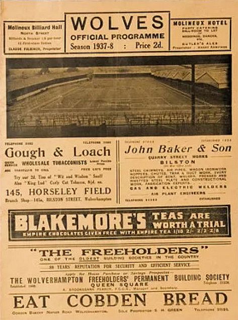 programme cover for Wolverhampton Wanderers v Chelsea, 30th Apr 1938