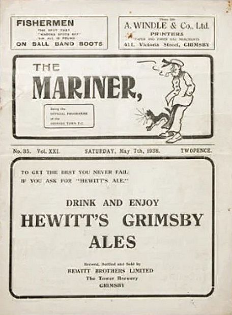 programme cover for Grimsby Town v Chelsea, Saturday, 7th May 1938
