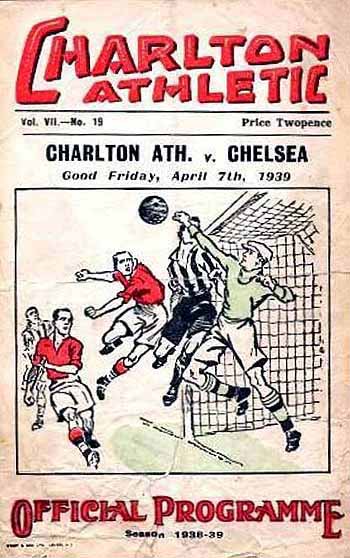 programme cover for Charlton Athletic v Chelsea, 7th Apr 1939