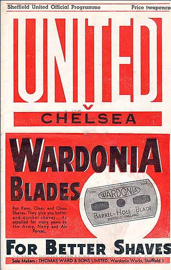 programme cover for Sheffield United v Chelsea, 9th Sep 1946
