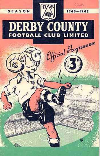 programme cover for Derby County v Chelsea, 23rd Oct 1948