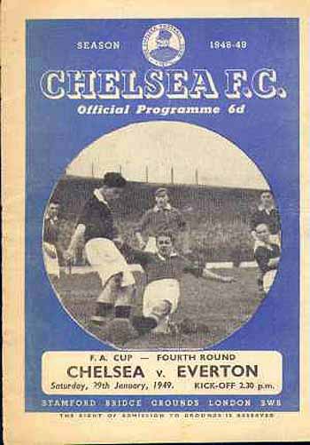 programme cover for Chelsea v Everton, 29th Jan 1949