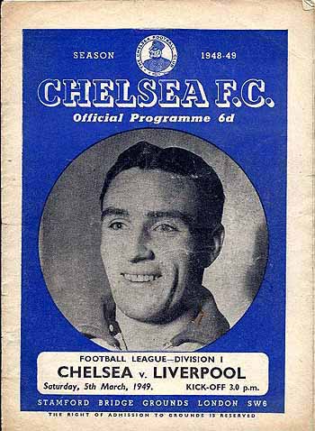 programme cover for Chelsea v Liverpool, 5th Mar 1949