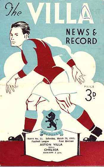 programme cover for Aston Villa v Chelsea, 26th Mar 1949