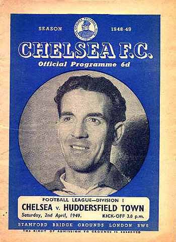 programme cover for Chelsea v Huddersfield Town, 2nd Apr 1949