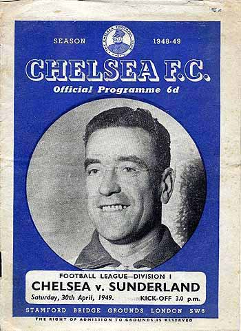 programme cover for Chelsea v Sunderland, 30th Apr 1949