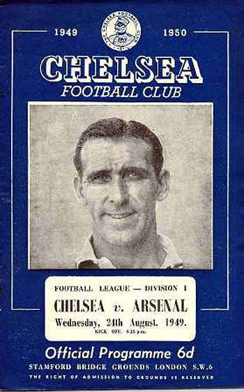 programme cover for Chelsea v Arsenal, 24th Aug 1949