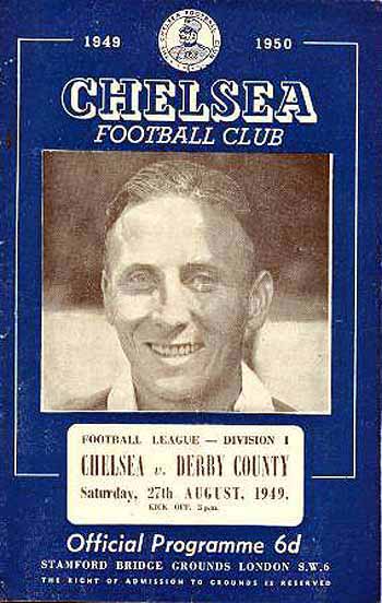 programme cover for Chelsea v Derby County, 27th Aug 1949