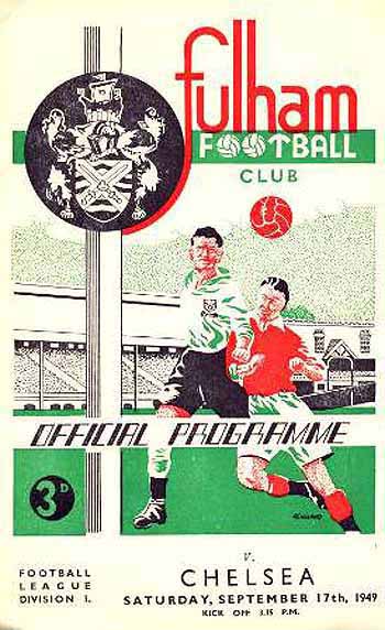 programme cover for Fulham v Chelsea, 17th Sep 1949