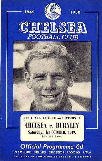 programme cover for Chelsea v Burnley, 1st Oct 1949