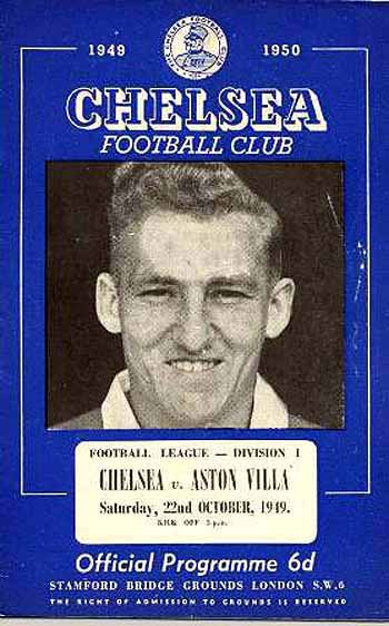 programme cover for Chelsea v Aston Villa, 22nd Oct 1949