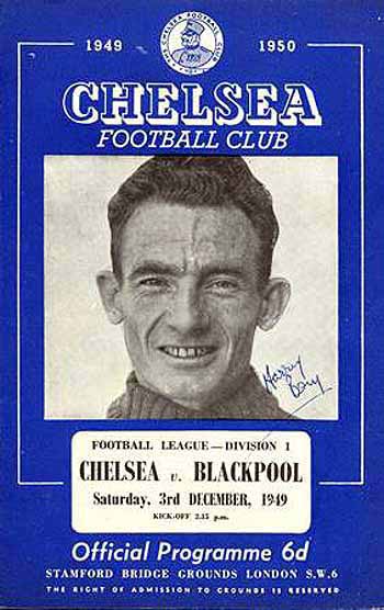 programme cover for Chelsea v Blackpool, 3rd Dec 1949