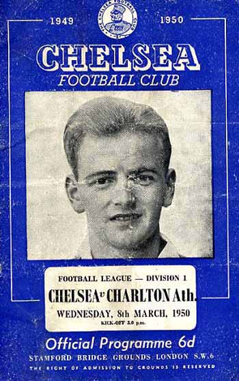 programme cover for Chelsea v Charlton Athletic, 8th Mar 1950