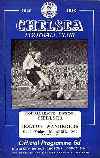 programme cover for Chelsea v Bolton Wanderers, 7th Apr 1950