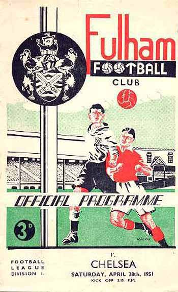 programme cover for Fulham v Chelsea, 28th Apr 1951