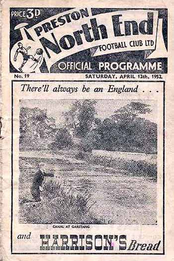programme cover for Preston North End v Chelsea, 12th Apr 1952
