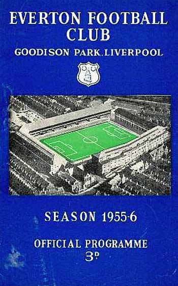 programme cover for Everton v Chelsea, Saturday, 18th Feb 1956