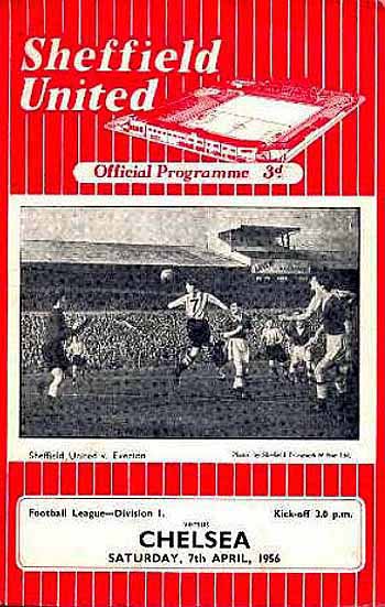 programme cover for Sheffield United v Chelsea, 7th Apr 1956