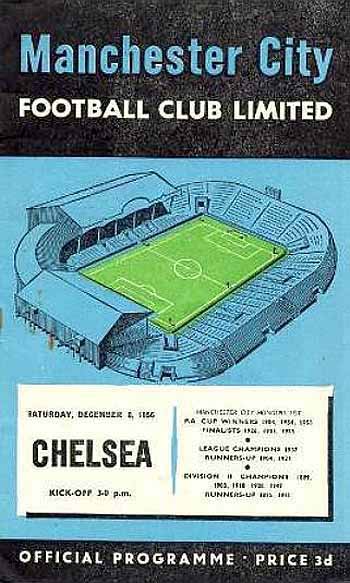 programme cover for Manchester City v Chelsea, 8th Dec 1956