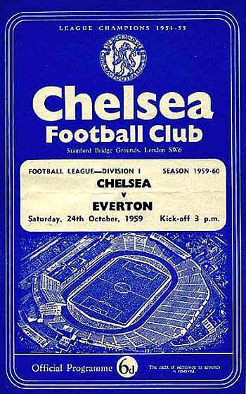 programme cover for Chelsea v Everton, Saturday, 24th Oct 1959