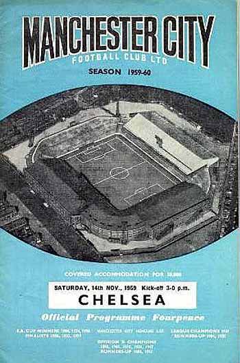 programme cover for Manchester City v Chelsea, 14th Nov 1959