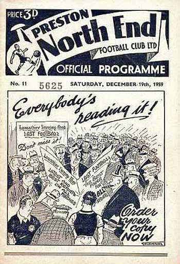 programme cover for Preston North End v Chelsea, 19th Dec 1959