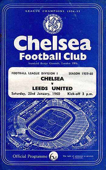 programme cover for Chelsea v Leeds United, Saturday, 23rd Jan 1960
