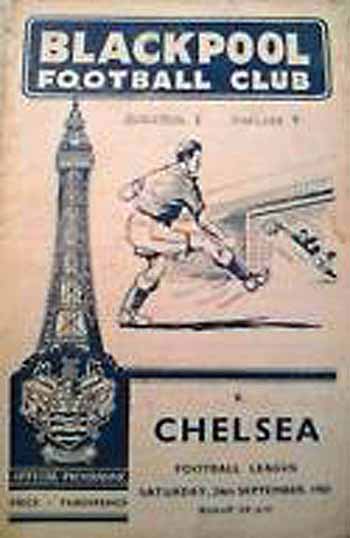 programme cover for Blackpool v Chelsea, Saturday, 24th Sep 1960