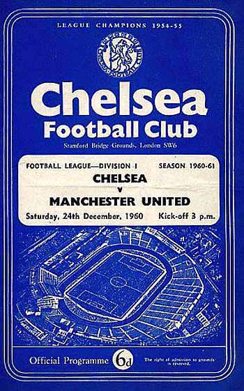 programme cover for Chelsea v Manchester United, 24th Dec 1960