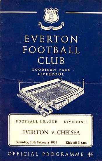 programme cover for Everton v Chelsea, 18th Feb 1961