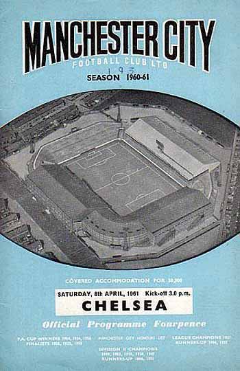 programme cover for Manchester City v Chelsea, 8th Apr 1961
