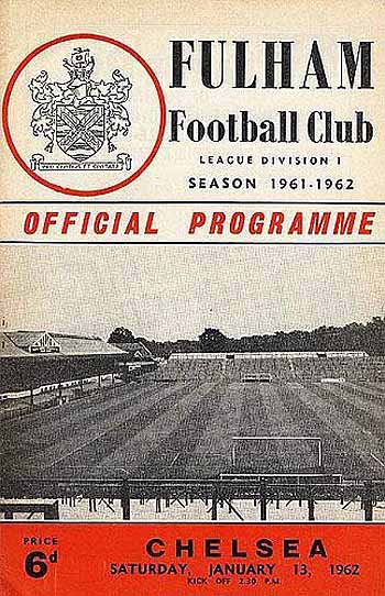 programme cover for Fulham v Chelsea, Saturday, 13th Jan 1962