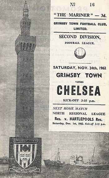 programme cover for Grimsby Town v Chelsea, 24th Nov 1962