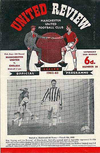 programme cover for Manchester United v Chelsea, 16th Mar 1963