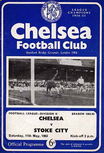 programme cover for Chelsea v Stoke City, 11th May 1963