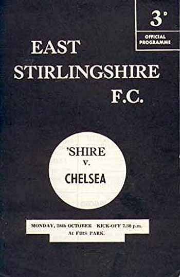 programme cover for East Stirling v Chelsea, 28th Oct 1963