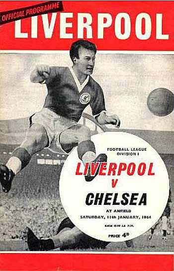 programme cover for Liverpool v Chelsea, 11th Jan 1964