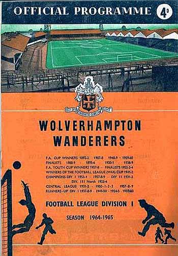 programme cover for Wolverhampton Wanderers v Chelsea, 22nd Aug 1964