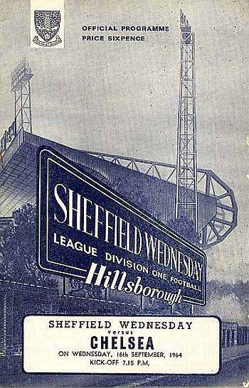 programme cover for Sheffield Wednesday v Chelsea, Wednesday, 16th Sep 1964